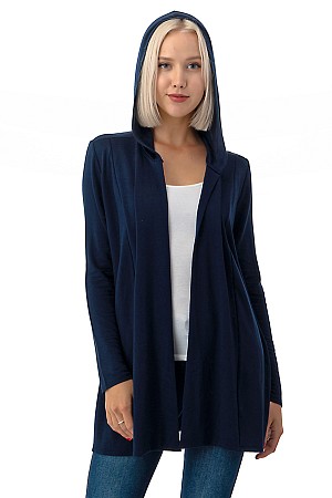 Long Sleeve Hoodie Cardigan Wi ...